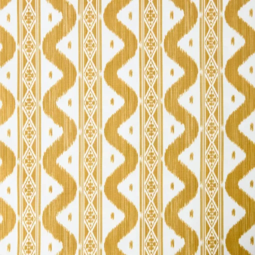 Mrs. Alice Caramel Ikat Tablecloth< Summer Table Linen | Tablecloths
