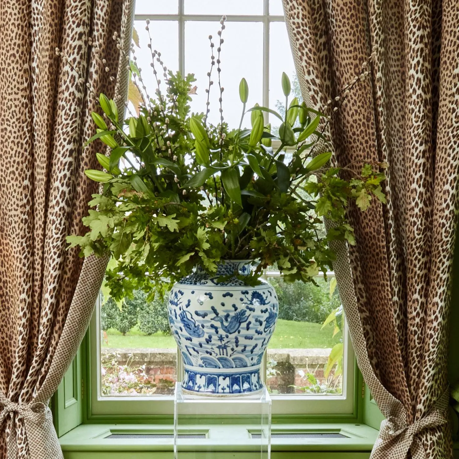 Mrs. Alice Chestnut Brown Leopard Fabric< Serena Fresson Fabrics