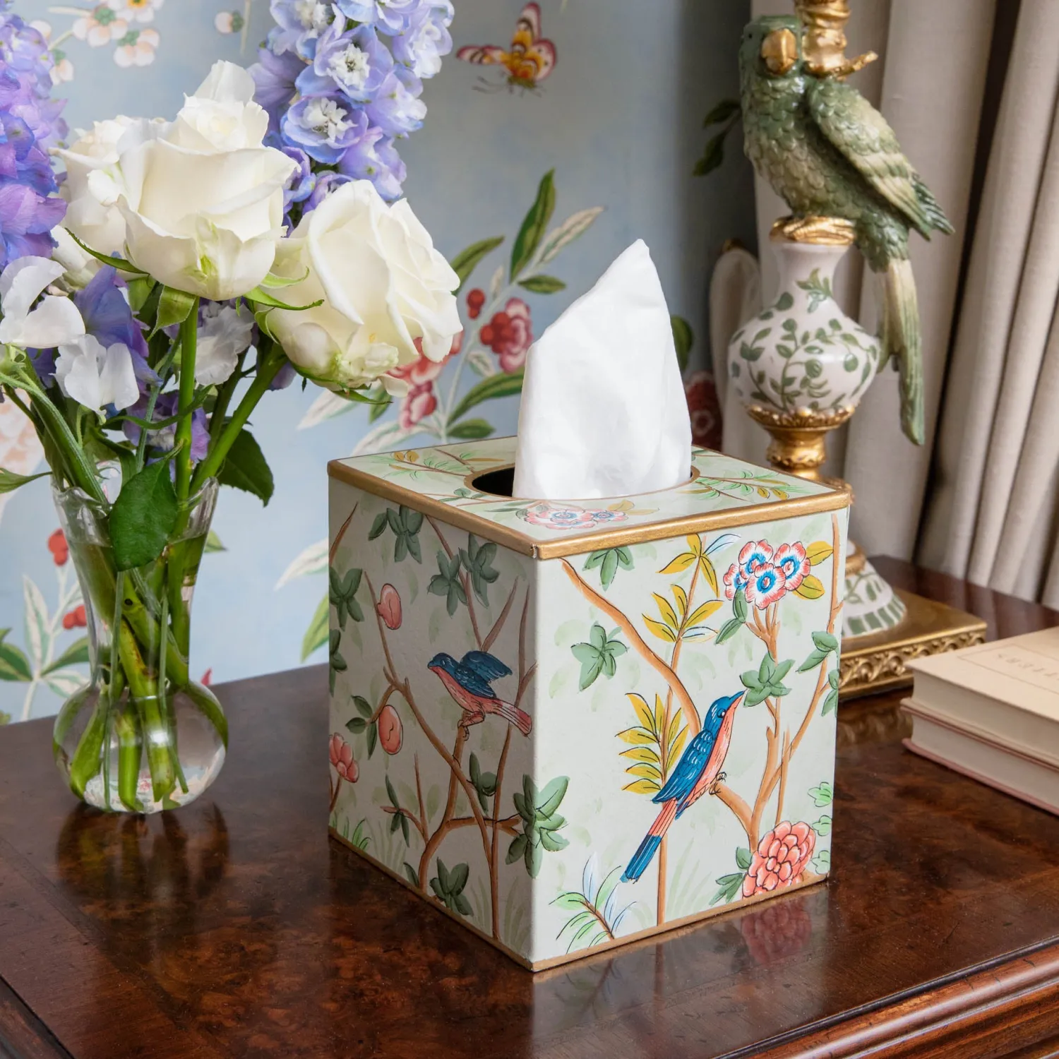 Mrs. Alice Chinoiserie Tole Tissue Box< For Her | For The Homemaker
