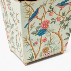 Mrs. Alice Chinoiserie Tole Waste Paper Bin< For Her | For The Homemaker