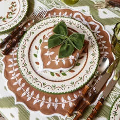 Mrs. Alice Chocolate Bow Laurel Napkins (Set of 4)< Napkins