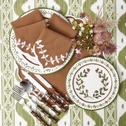 Mrs. Alice Chocolate Bow Laurel Napkins (Set of 4)< Napkins