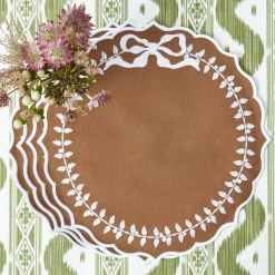 Mrs. Alice Chocolate Bow Laurel Placemats (Set of 4)< Placemats