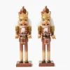 Mrs. Alice Chocolate Brown & Gold Nutcracker (Pair)< Christmas Decorations