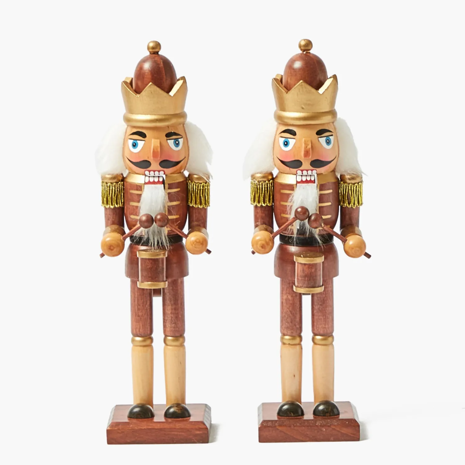 Mrs. Alice Chocolate Brown & Gold Nutcracker (Pair)< Christmas Decorations