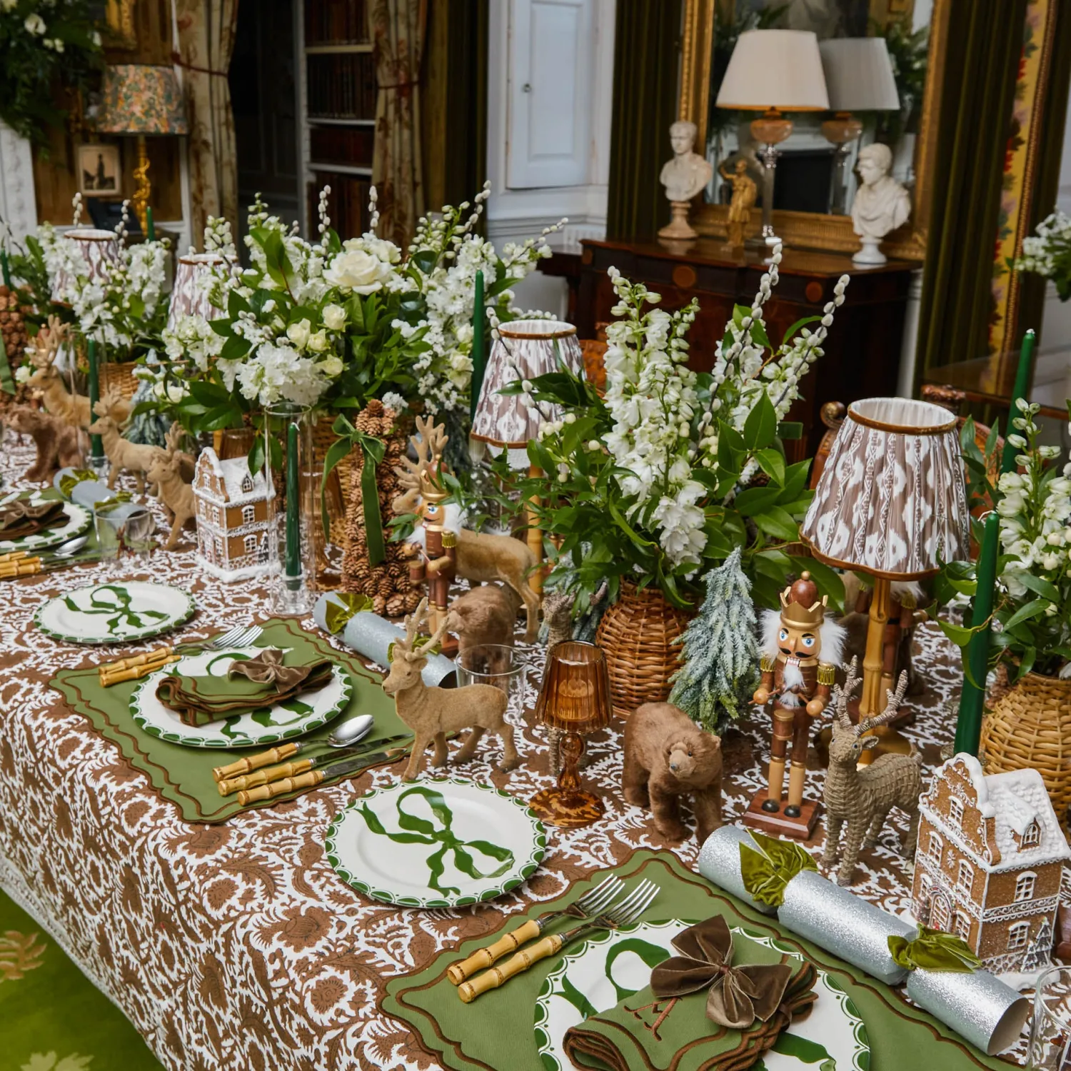 Mrs. Alice Chocolate Brown & Gold Nutcracker (Pair)< Christmas Decorations