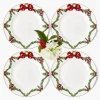 Mrs. Alice Christmas Garland Starter Plate (Set of 4)< Starter Plates | Crockery Sets
