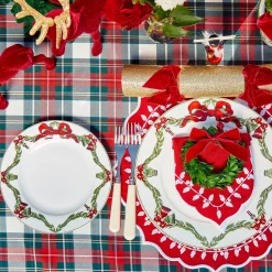 Mrs. Alice Christmas Garland Starter Plate (Set of 4)< Starter Plates | Crockery Sets