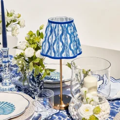 Mrs. Alice Cobalt Ikat Lampshade (18cm)< Lampshades