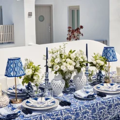 Mrs. Alice Cobalt Ikat Lampshade (18cm)< Lampshades