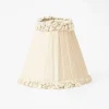 Mrs. Alice Cream Frilled Silk Lampshade (18cm)< Lampshades