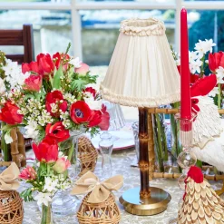 Mrs. Alice Cream Frilled Silk Lampshade (18cm)< Lampshades