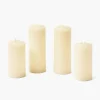 Mrs. Alice Cream LED Pillar Candle Set (Set of 4)< Candles | Candlescapes