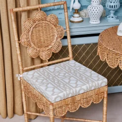 Mrs. Alice Daisy Rattan Chair with Pavilion Cushion< Furniture | Furniture