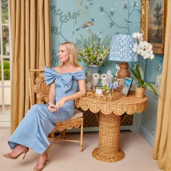 Mrs. Alice Daisy Rattan Chair with Pavilion Cushion< Furniture | Furniture