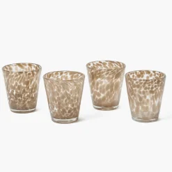 Mrs. Alice Dappled Sand Glasses (Set of 4)< Summer Glassware | Glasses