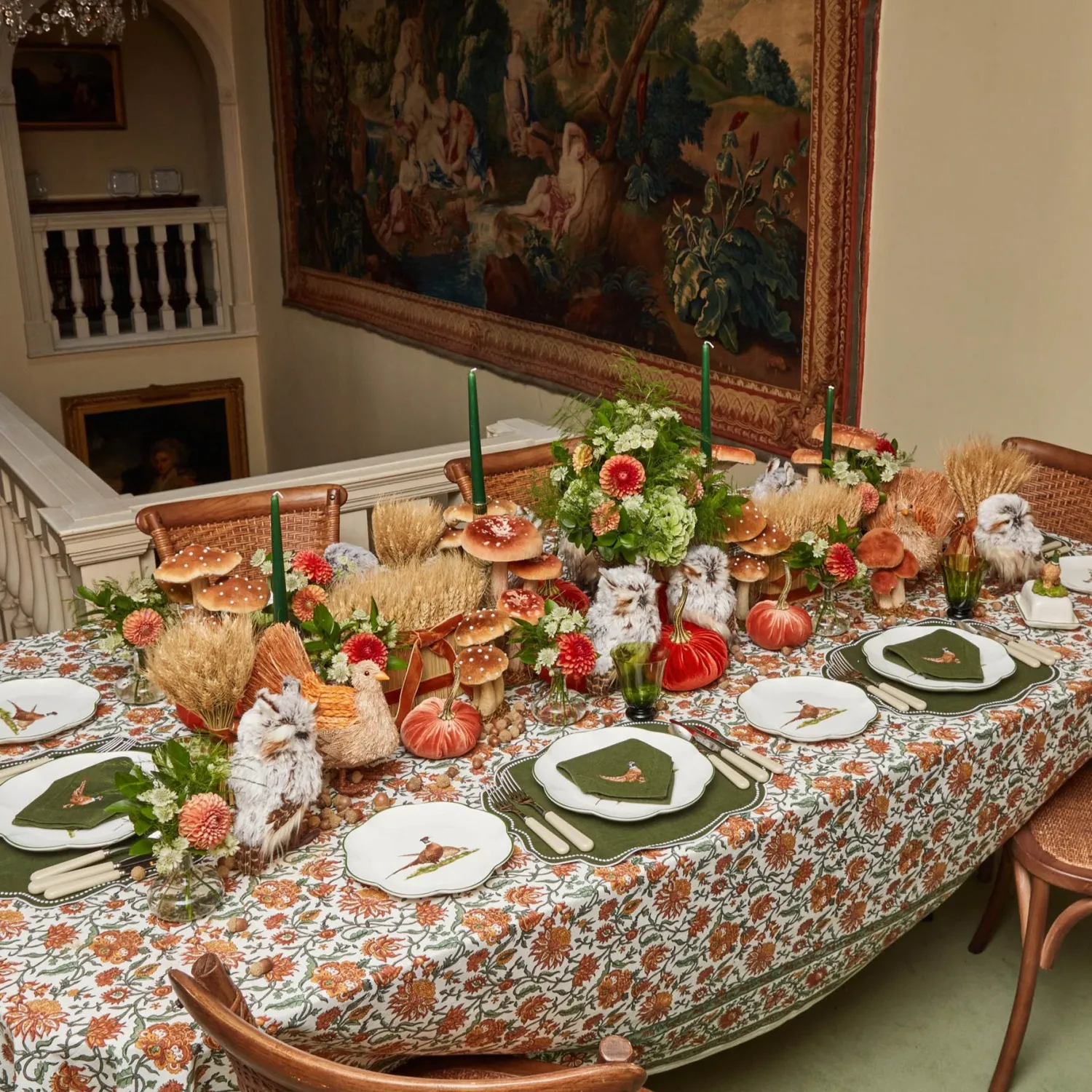 Mrs. Alice Decorative Raffia Turkey< Autumn Decorations