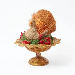 Mrs. Alice Decorative Raffia Turkey< Autumn Decorations