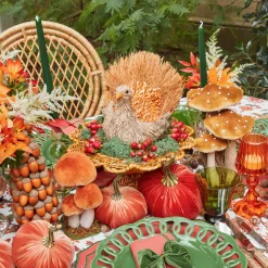 Mrs. Alice Decorative Raffia Turkey< Autumn Decorations