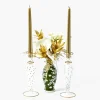 Mrs. Alice Dotty Gold Candle Holder (Pair)< Summer Candleware | Candle Holders