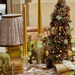 Mrs. Alice Dotty Gold Candle Holder (Pair)< Summer Candleware | Candle Holders