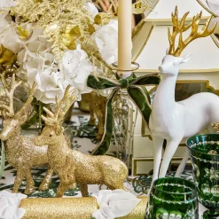 Mrs. Alice Dotty Gold Candle Holder (Pair)< Summer Candleware | Candle Holders