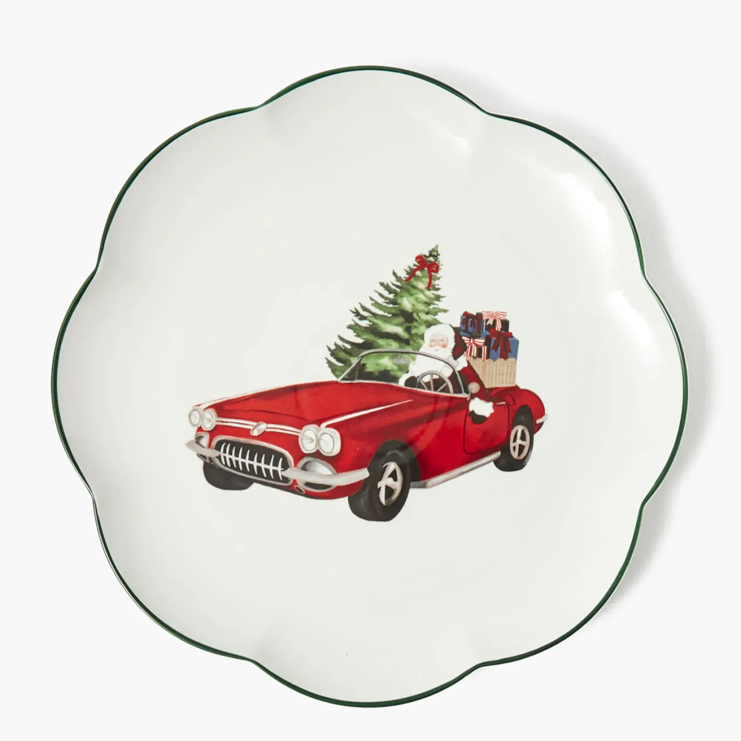 Mrs. Alice Driving Home for Christmas Dinner Plate< Dinner Plates