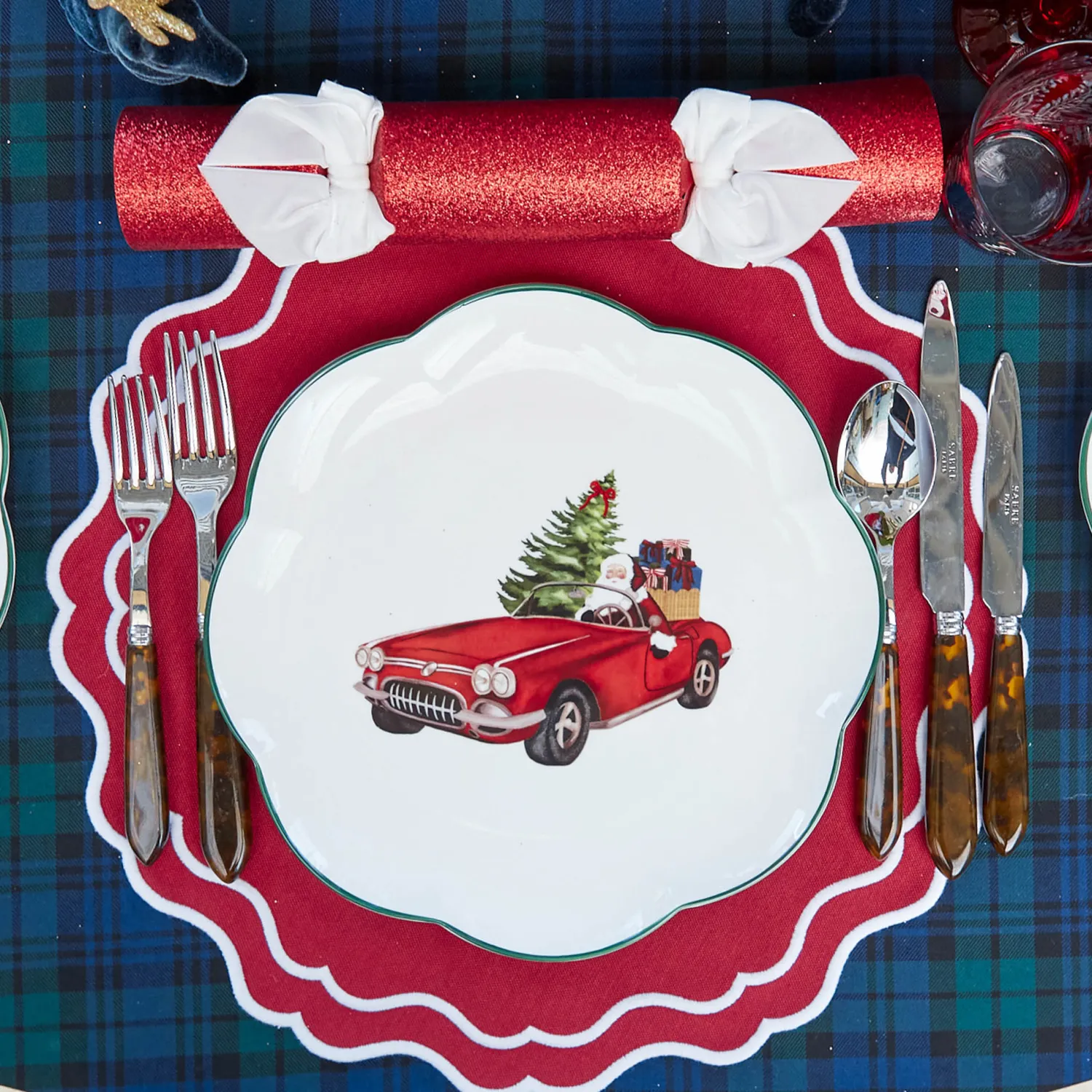 Mrs. Alice Driving Home for Christmas Dinner Plate< Dinner Plates