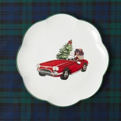 Mrs. Alice Driving Home for Christmas Dinner Plate< Dinner Plates