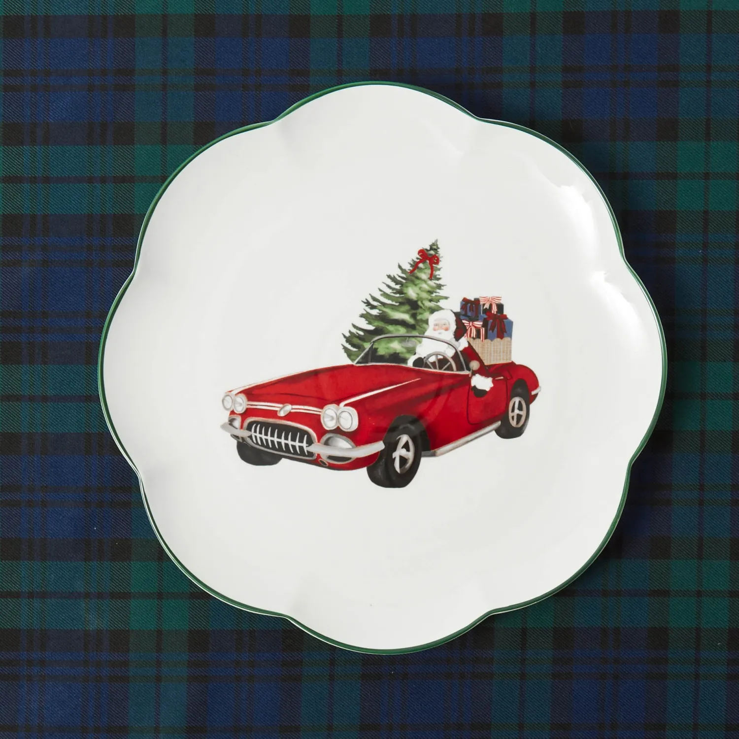 Mrs. Alice Driving Home for Christmas Dinner Plate< Dinner Plates