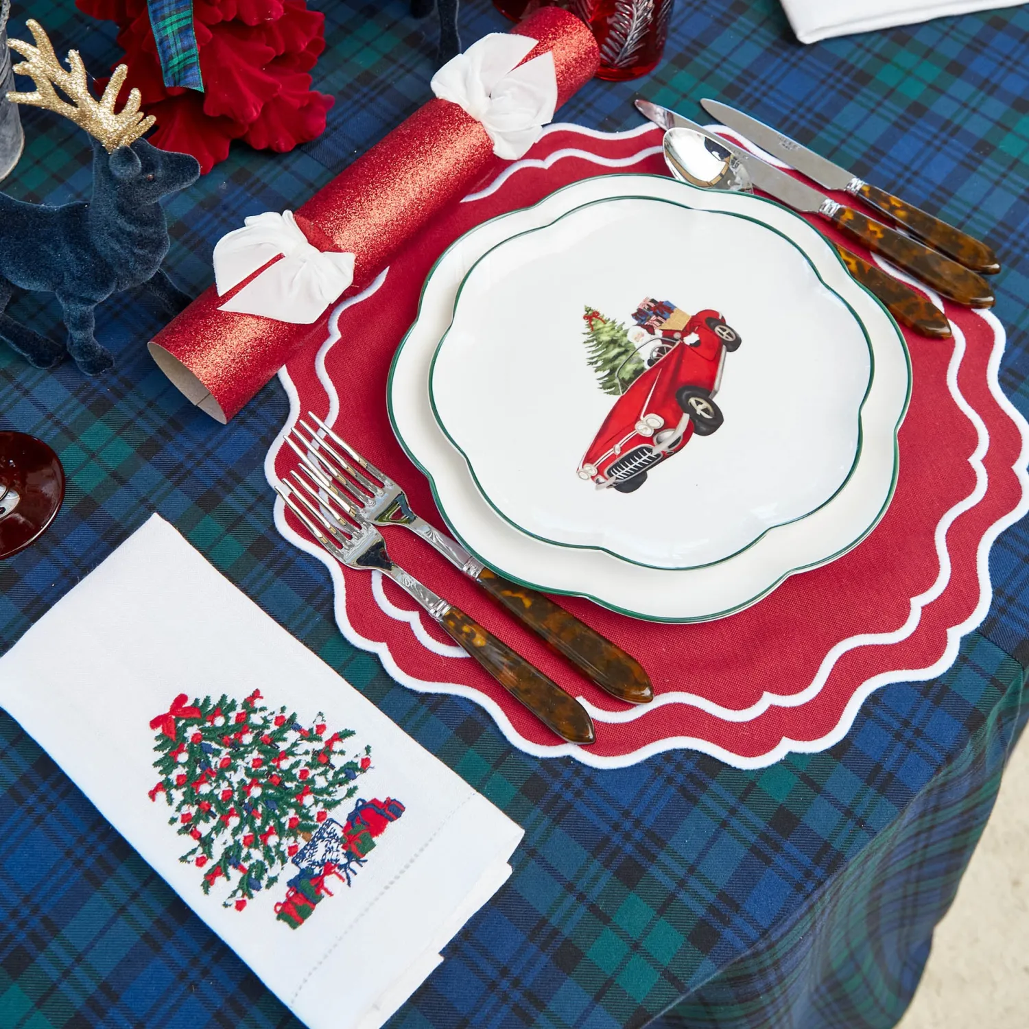 Mrs. Alice Driving Home for Christmas Dinner Plate< Dinner Plates