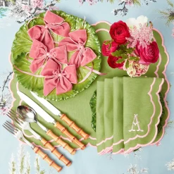 Mrs. Alice Dusty Pink Velvet Napkin Bows (Set of 4)< Napkin Rings & Bows
