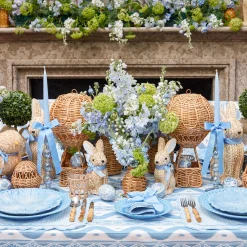 Mrs. Alice Eden Blue Candle Holder (Pair)< Summer Candleware | Candle Holders