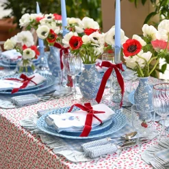 Mrs. Alice Eden Blue Candle Holder (Pair)< Summer Candleware | Candle Holders