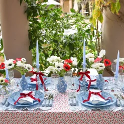 Mrs. Alice Eden Blue Candle Holder (Pair)< Summer Candleware | Candle Holders