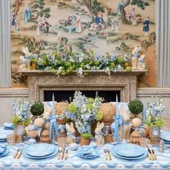 Mrs. Alice Eden Blue Candle Holder (Pair)< Summer Candleware | Candle Holders