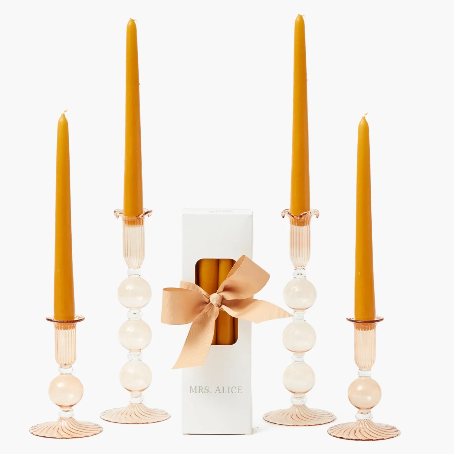 Mrs. Alice Eden Chestnut Candle Set (Mustard)< Candles | Candlescapes