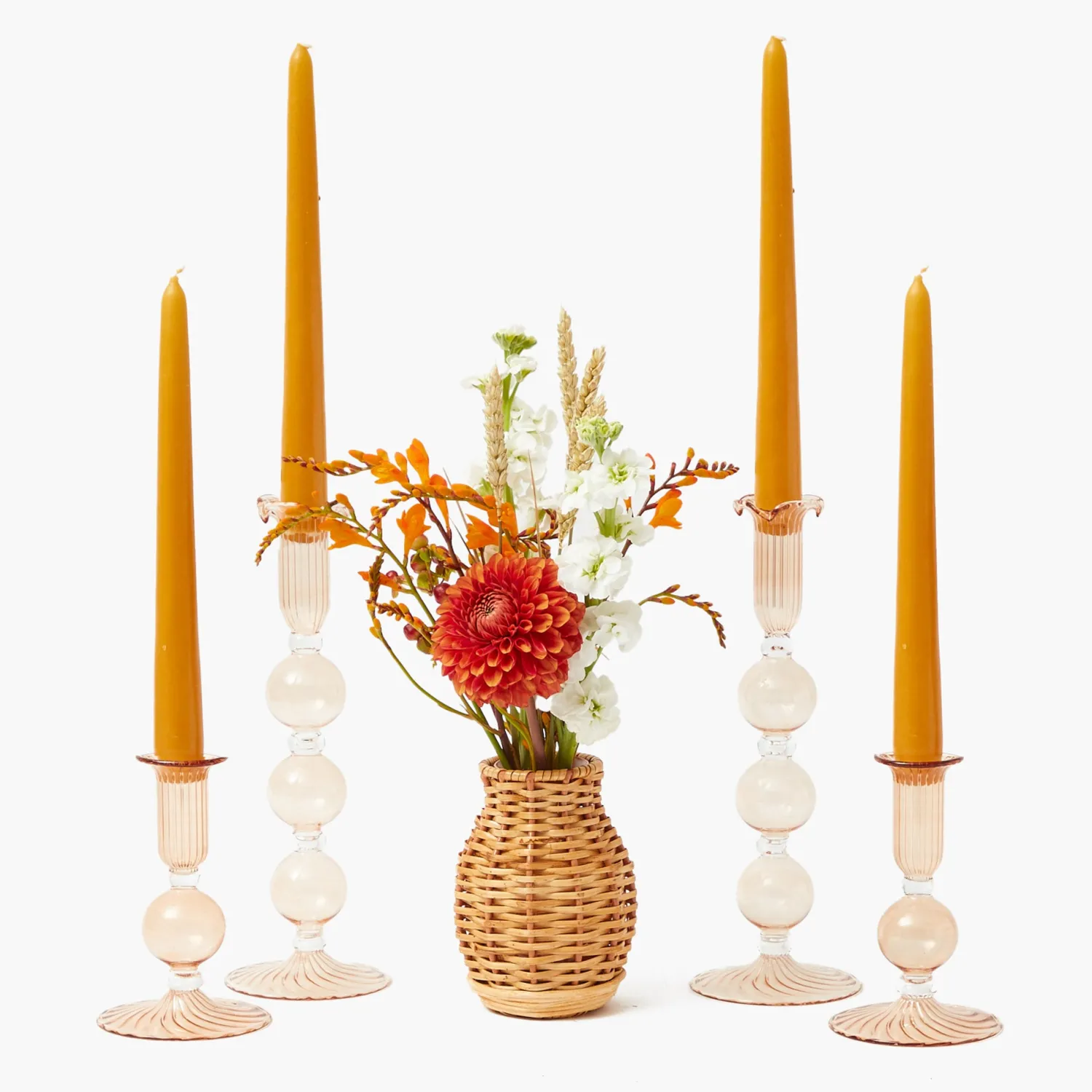 Mrs. Alice Eden Chestnut Candle Set (Mustard)< Candles | Candlescapes