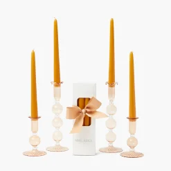 Mrs. Alice Eden Chestnut Candle Set (Mustard)< Candles | Candlescapes