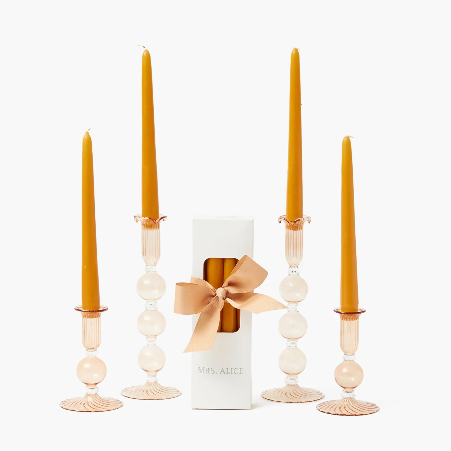 Mrs. Alice Eden Chestnut Candle Set (Mustard)< Candles | Candlescapes