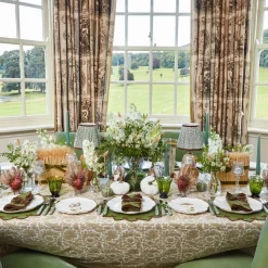 Mrs. Alice Eden Green Candle Holders (Pair)< Summer Glassware | Summer Candleware