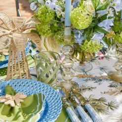 Mrs. Alice Eden Green Candle Holders (Pair)< Summer Glassware | Summer Candleware