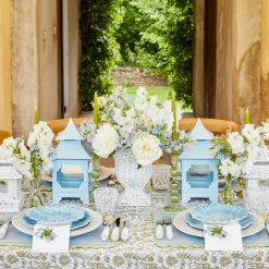 Mrs. Alice Eden Green Candle Holders (Pair)< Summer Glassware | Summer Candleware