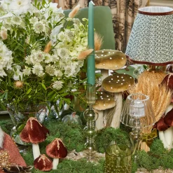 Mrs. Alice Eden Green Candle Holders (Pair)< Summer Glassware | Summer Candleware