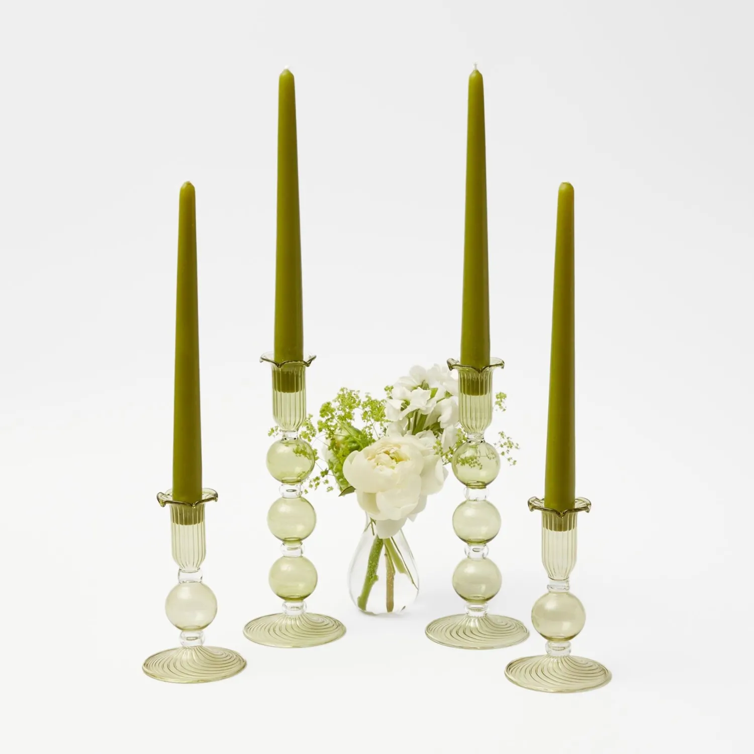 Mrs. Alice Eden Green Candle Set (Apple Green)< Candles | Candlescapes