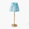 Mrs. Alice Edie Tall Rechargeable Lamp with Soft Blue Lotus Bow Shade (18cm)< Rechargeable Table Lamps | For Her