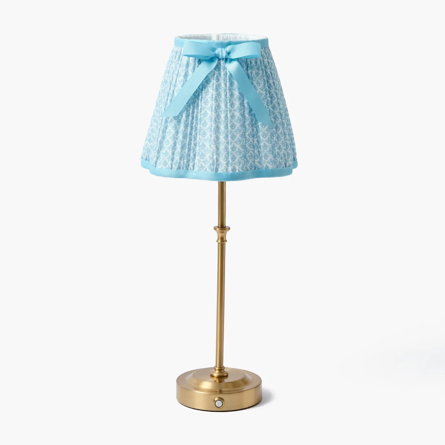 Mrs. Alice Edie Tall Rechargeable Lamp with Soft Blue Lotus Bow Shade (18cm)< Rechargeable Table Lamps | For Her