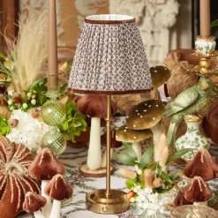 Mrs. Alice Edie Tall Rechargeable Lamp with Chocolate Lotus Shade (18cm)< Rechargeable Table Lamps