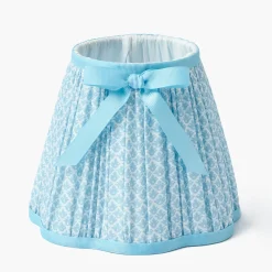 Mrs. Alice Edie Tall Rechargeable Lamp with Soft Blue Lotus Bow Shade (18cm)< Rechargeable Table Lamps | For Her