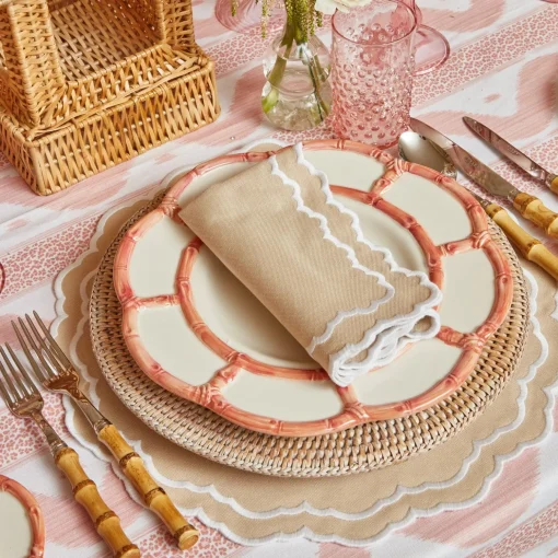 Mrs. Alice Edith Sand Placemats & Napkins (Set of 4)< Table Linen Sets | Mrs. Alice Monogram